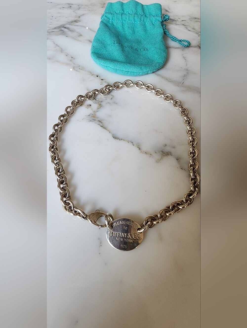 Tiffany & Co. Silver Chain Tag Necklace - Please Return To Tiffany Collection - Picture 5 of 9